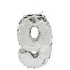 Boland - Number Pinata, 25 x 16 x 5 cm, Shiny Number for Anniversary and Birthday, Number, Silver, Decoration, Party Game view 1