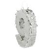 Boland - Number Pinata, 25 x 16 x 5 cm, Shiny Number for Anniversary and Birthday, Number, Silver, Decoration, Party Game view 3