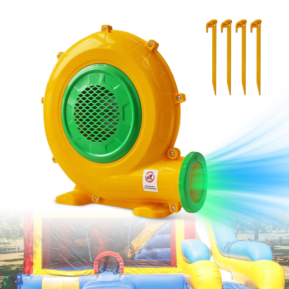 Huilynsen Blower for Bounce House - 550W Bounce House Blower, Portable and Powerful Air Blower for Inflatable Water Slide, Commercial Bubble House, Bouncy Castle, Inflatables Arch, Indoor & Outdoor