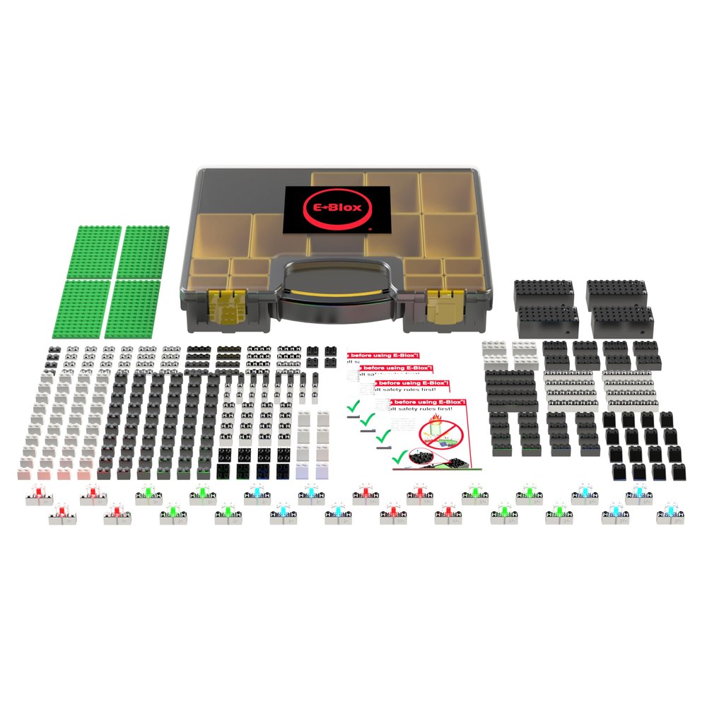 E-Blox Power Blox Builder 292 Classroom Set LED Light-Up Building Blocks