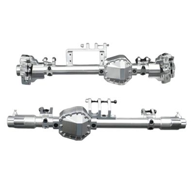 cvking RC Vehicle Axles Compatible with Axial for RBX10 for Ryft 1/10 RC Crawler Car Upgrade Parts Accessories Metal Front and Rear Axle Housing Bridge Shell