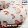 2 Pack Muslin Nursing Pillow Cover 100% Cotton Boho Neutral Stretchy Removable Baby Nursing Covers for Breastfeeding Pillows Soft Breathable Pillow Slipcover for Newborn Baby Boy or Girl (Boho) view 3