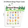 Jungle Animal Party Bingo Game Cards(24 Players), Gender Reveal Themed Bingo Card for Family Friend Adult, Large Group Holiday Neutral Gender Reveal Party Activity Favor Decoration Supplies -010 view 3