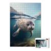 Directo Animal Jigsaw Puzzles, Cute Seal Themed Puzzles for Adults - 1000 Pieces Jigsaw Puzzles, Educational Games Gift for Elders Family and Friends 20 * 28.8 inch view 2