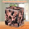 JANENFNA Card Deck Box, Card Storage Box Fits 100+ Single Sleeved Cards, Large Capacity PU Leather Card Storage Box with Strong Magnet for Magic Commander TCG CCG, Pink Black Leopard view 2