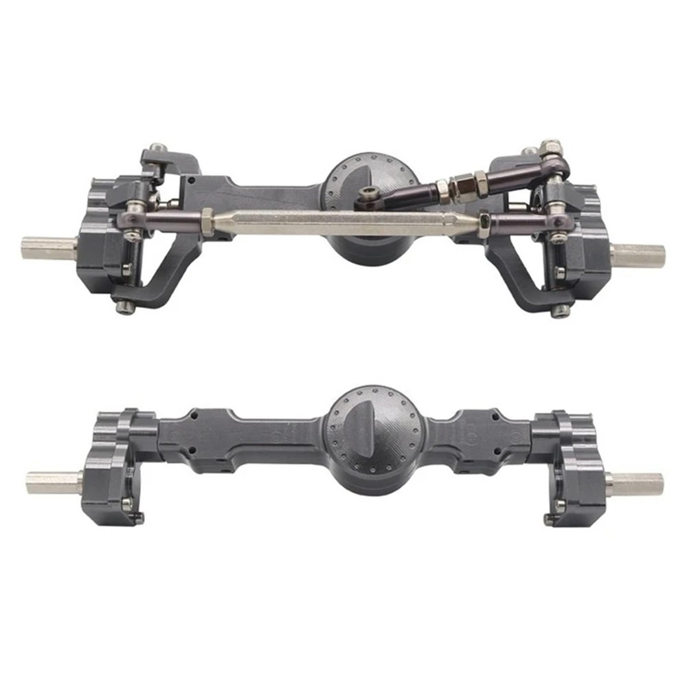 cvking RC Vehicle Axles Compatible with MN for D90 for MN-90 MN96 MN98 MN99S MN45 1/12 RC Car Upgrade Parts Accessories Metal Front and Rear Portal Axle