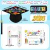 Bokon 4 Pcs 2026 Kindergarten Preschool Graduation Cap and Gown with Tassel Graduation Stole and Certificate for Toddler Kids(30,Black) view 2