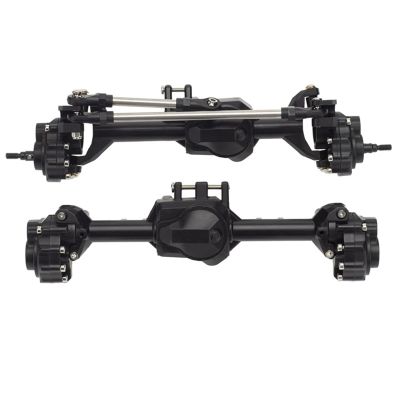 cvking RC Vehicle Axles Compatible with for traxxas for TRX-4 1/10 RC Crawler Car Upgrade Accessories Metal Integrated Front and Rear Portal Axle Housing