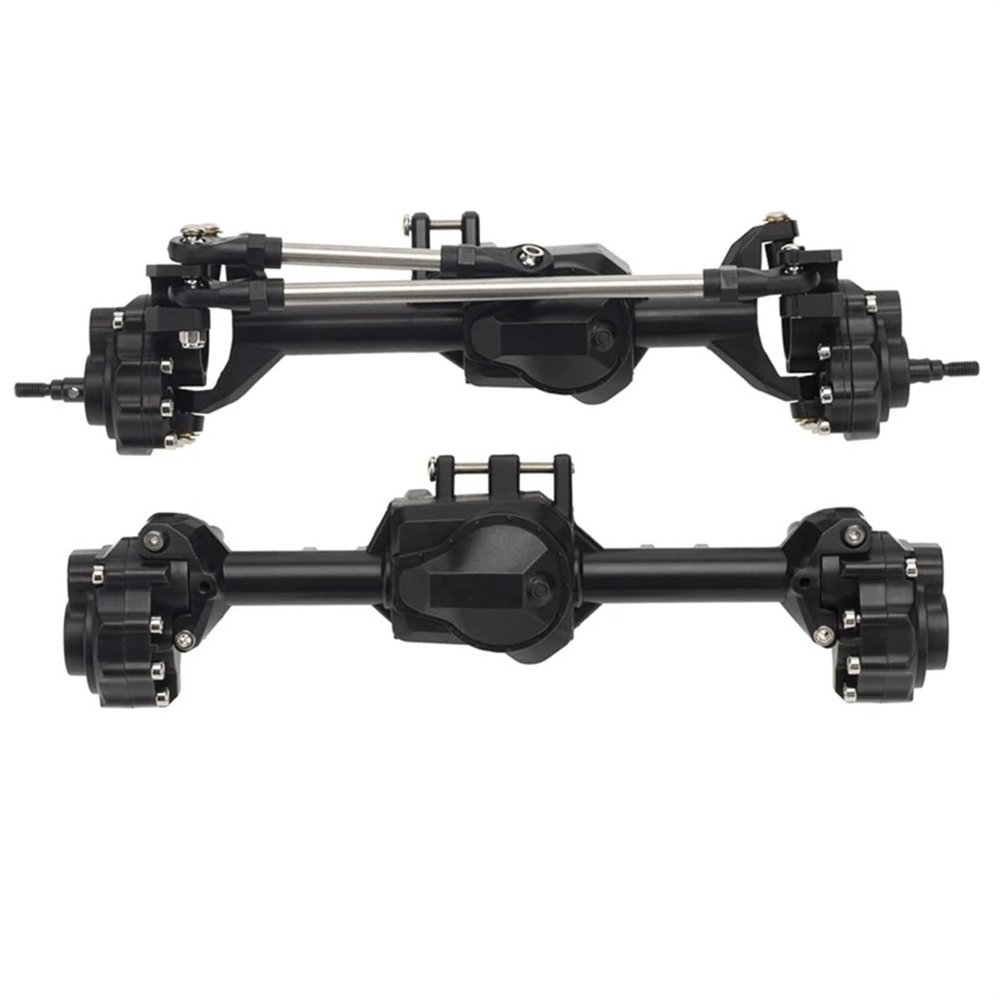 cvking RC Vehicle Axles Compatible with for traxxas for TRX-4 1/10 RC Crawler Car Upgrade Accessories Metal Integrated Front and Rear Portal Axle Housing