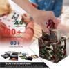 JANENFNA Card Deck Box, Card Storage Box Fits 100+ Single Sleeved Cards, Large Capacity PU Leather Card Storage Box with Strong Magnet for Magic Commander TCG CCG, Skull Red Roses view 3