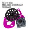 RCMYou Transmission Gearbox Upgrades Part for 1/10 SCX10, SCX10 II 90046,90047,AX10 RC Crawler Truck,Aluminum Center Transmission Gearbox Hops up,Pink&Titanium view 2