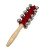 1 Pcs 10 inch Wooden Handle Bells Instrument ,Stick Ring Christmas Jingle Bells Hand Percussion Shaker 21 Bells (1 Pcs) view 1