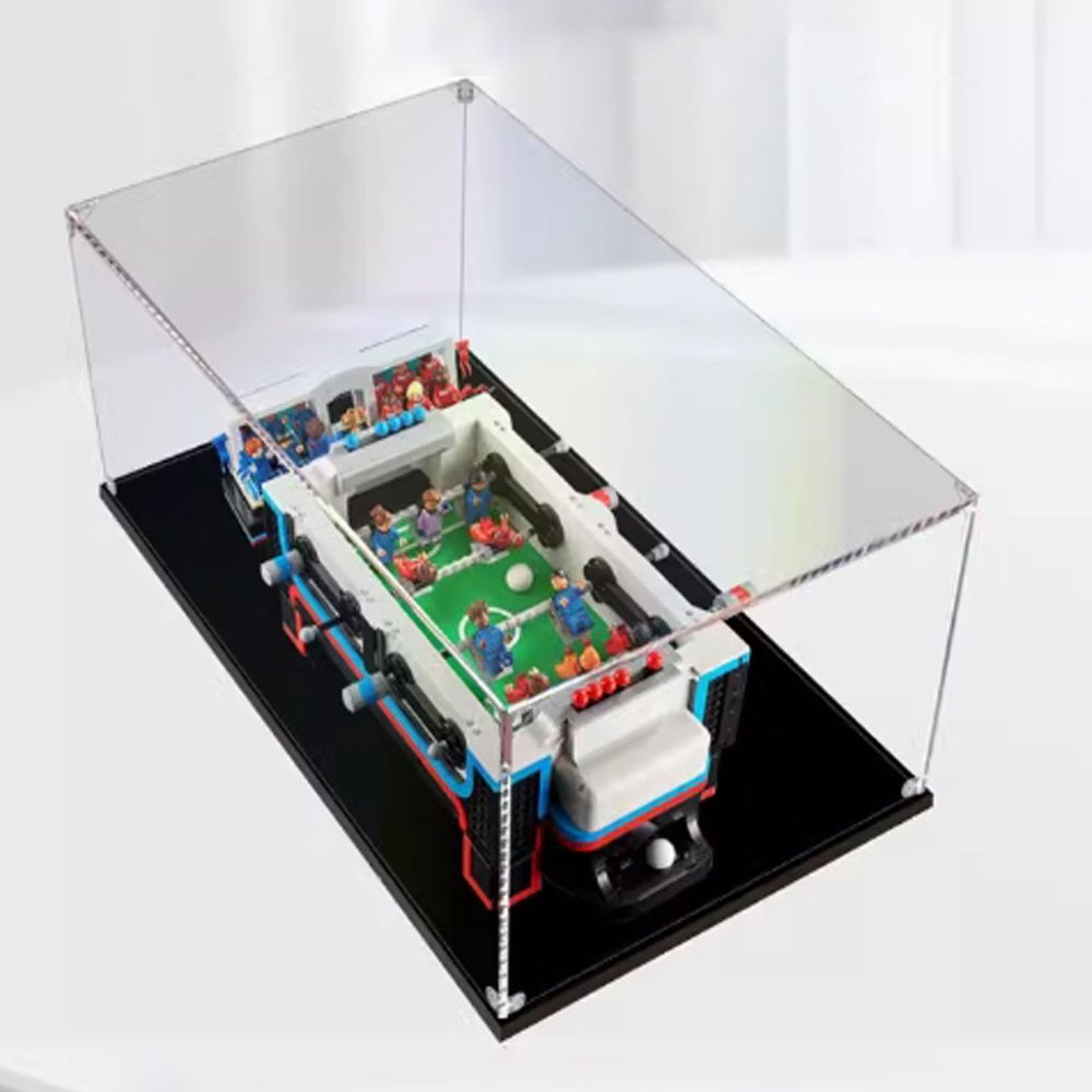 HAIWENFEIQI Acrylic Display Case for Lego21337 Qatar World Cup FoosballBox Compatible LegoModel Gift Storage Display (Model not Included) (2mm)