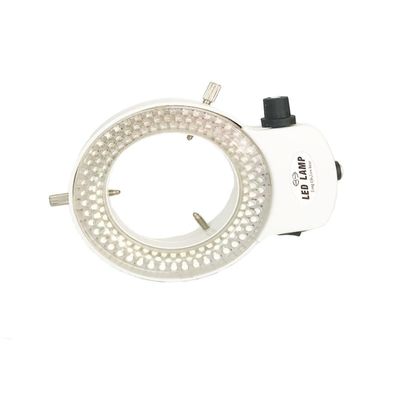 JOEBO Microscope Kit Stable 6500K 144 LED Ring Light Illuminator Lamp for Industry Stereo Microscope Digital Camera Microscope Lens Adapters (Color : White)