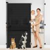 72 Inch Extra Tall Retractable Dog Gate 55 Inch Wide Extra Tall Retractable Baby Gates for Doorways 6 Foot High Baby Gate for Cats 6 Ft Dog Gates Indoor Pet Barrier for Dogs Mesh Fence for Dogs, Black view 1