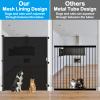 72 Inch Extra Tall Retractable Dog Gate 55 Inch Wide Extra Tall Retractable Baby Gates for Doorways 6 Foot High Baby Gate for Cats 6 Ft Dog Gates Indoor Pet Barrier for Dogs Mesh Fence for Dogs, Black view 4
