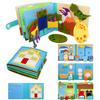 BizyKoady Montessori Felt Busy Book Toddlers Quiet Book Pretend Play Early Learning Educational Travel Toys for Kids Age 2 3 4 5 6 Travel EssentialsLearning Activitie Boys view 1
