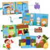 BizyKoady Montessori Felt Busy Book Toddlers Quiet Book Pretend Play Early Learning Educational Travel Toys for Kids Age 2 3 4 5 6 Travel EssentialsLearning Activitie Boys view 2