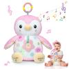 Baby Toys 0-6 Months,Musical Plush Stuffed Animal with Rattles & Crinkle Paper,Hanging Ring for Sensory Play,Tummy Time Toys for 0-12 Months Girls, Baby Girl Gift (Pink) view 1