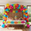 Mexican fiesta balloon Garland Arch Kit Hot Pink Lime Green Orange Red Blue Yellow Rainbow Balloons for Day of the Dead Cinco de Mayo Cielito Lindo theme Birthday Baby Shower Party Decorations view 1