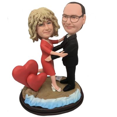 Custom Bobbleheads Couples, Personalized Wedding Gifts for Couple, Wedding for Couple, Unique Valentine's Day Present, 10th 20th 30th 40th 50th Wedding Anniversary Gift For Couples (Couple 7)