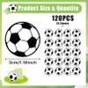 120 Pcs Soccer Stickers Vinyl, Soccer Ball Stickers for Water Bottle Kids Girls Boys, World Cup Sports Football Decals Waterproof for Soccer Party Favor Helmet Reward Pride Planner Calendar DIY Craft view 2