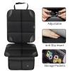 Psumuabrre Car Seat Protector for Child Carseat, 1 Pack Protect Car Seat Cover for Baby with Thickest Padding and Non-Slip Padded Backing Mesh Pockets Kids Pets Car Back Seat Protectors(Black) view 4
