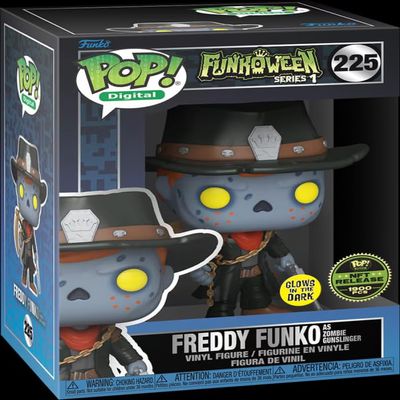 Funko Pop! Digital: Funkoween Series 1 - Freddy Funko as Zombie Gunslinger #225 (GITD) (NFT Release) (1900 PCS)