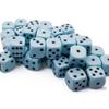 Blue Pastel D6 Dice with Black Pips 12mm (1/2in) Pack of 36 Dice Chessex view 2