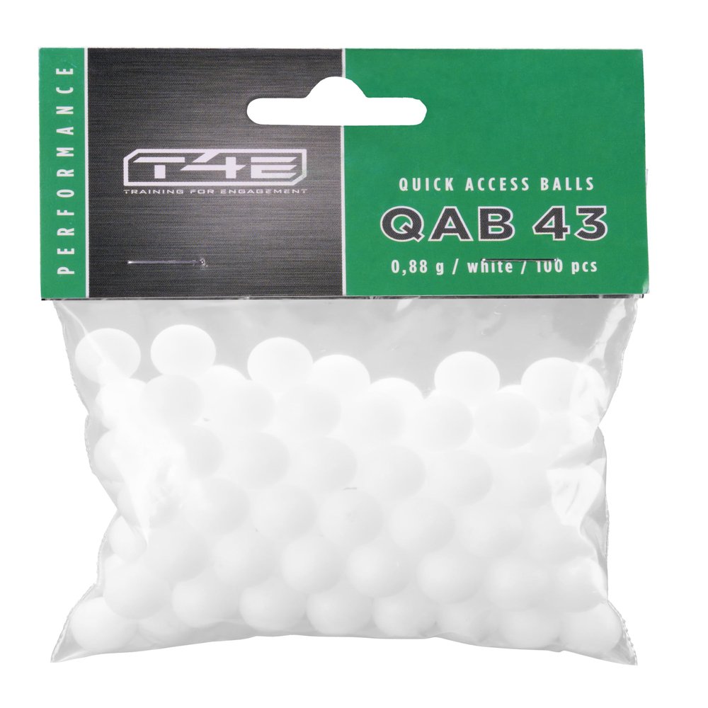 T4E Quick Access Balls Solid Polymer Rounds, .43 Caliber, 100 ct