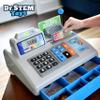 Dr. STEM Toys Talking Toy Cash Register, STEM Learning 69 Piece Pretend Store with 3 Languages, Paging Microphone, Credit Card, Bank Card, Play Money and Banking for Kids (Silver) view 2