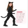 Spooktacular Creations Black Cat Costume for Girls, Kids Cat Outfit Set with Tail Headband Gloves, Child Halloween Costume for Cosplay Role Play Party (Medium(8-10 yrs)) view 4