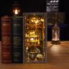 Strucwood Book Nook Kit Museum of Astronomy Miniature Booknook Kit 3D Wooden Puzzle for Adults Magic Bookends Dollhouse (Night of Magic) view 4