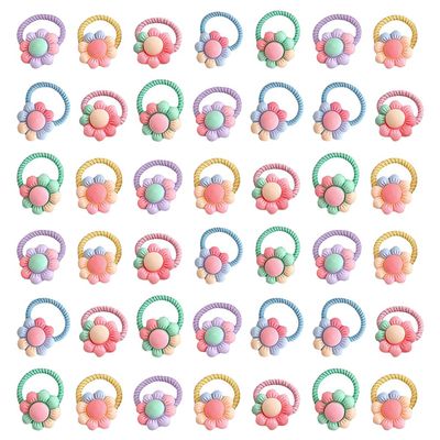 100 Pcs Small Cartoon Hair Ties Colorful Animal Hair Bands Fruit Flower Hair Ropes Cute Design Hair Elastics Decorative Ponytail Holders for Pets Animals B