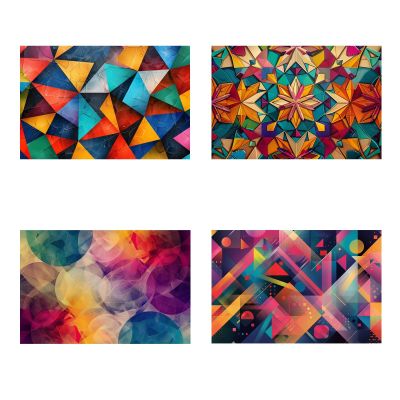 MISITU Small Jigsaw Puzzles for Adults Challenging Puzzle Small Puzzles Mini Jigsaw Puzzles for Adults 150 Pieces Micro Tiny Puzzle Abstract Art Puzzles Travel Puzzles 6 x 4 Inches, 4 Packs