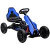 Aosom Kids Pedal Go Kart, Outdoor Ride on Toy with Adjustable Seat, Swing Axle, Handbrake, 4 Non-Slip EVA Wheels for Boys and Girls Aged 3-8 Years Old, Blue view 1