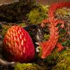 ACTICO 3D Printed Dragon Egg, Dragon Eggs with Dragon Inside, Articulated Crystal Dragon Fidget Toy, Dinosaur Eggs Toy, Fidget Toy for Teen Boy Kid (Silk Red- 12inch) view 4