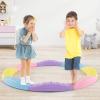 Costzon Wavy Balance Beam for Kids, 20-Piece Toddler Stepping Stones w/Textured Surface & Non-Slip Foot Pads, 180 LBS Weight Capacity, Coordination Blocks Gym Set, Obstacle Course Toys for Girls Boys view 2