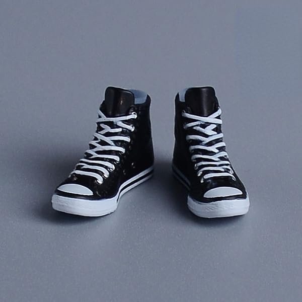 1/12 Scale Soldier Trendy Shoes Model for 6'' Figure (Black)