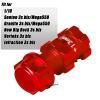 RCHuiWow RC 13MM Extended Wheel Hub Drive 14MM to 17MM w/Anti-dust Cap Nuts 17MM Upgrades Part for 1/10 Senton/Granite/New Big Rock/Vorteks/Infraction 3S,Senton/Granite Mega550,Red view 2