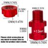 RCHuiWow RC 13MM Extended Wheel Hub Drive 14MM to 17MM w/Anti-dust Cap Nuts 17MM Upgrades Part for 1/10 Senton/Granite/New Big Rock/Vorteks/Infraction 3S,Senton/Granite Mega550,Red view 3