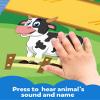Coogam Musical Cars Play Mat for 1 2 3 Year Old Toddlers Easter Basket Stuffers, Soft Pull-Back Vehicle Set with Farm Animals Playmat Rug, Baby Fine Motor Montessori Toys Game view 3