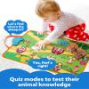 Coogam Musical Cars Play Mat for 1 2 3 Year Old Toddlers Easter Basket Stuffers, Soft Pull-Back Vehicle Set with Farm Animals Playmat Rug, Baby Fine Motor Montessori Toys Game view 4
