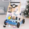 PairPear Polar Explorer Wooden Baby Walker, Montessori 9-in-1 Activity Push Walker Activity Center Toys with Adjustable Speed & Height, Penguin Mirror, Shape Sorter Learning Toys Gift for Toddler 1-3 view 1