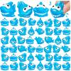 25 Pcs Rubber Sharks for Kids, Bulk Squirting Shark Bath Toys Cute Small Squeak Sharks Party Favors Summer Bathtub Toy for Birthday Shower Classroom Pool Party Favors view 1