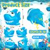 25 Pcs Rubber Sharks for Kids, Bulk Squirting Shark Bath Toys Cute Small Squeak Sharks Party Favors Summer Bathtub Toy for Birthday Shower Classroom Pool Party Favors view 2