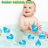 25 Pcs Rubber Sharks for Kids, Bulk Squirting Shark Bath Toys Cute Small Squeak Sharks Party Favors Summer Bathtub Toy for Birthday Shower Classroom Pool Party Favors view 3