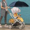 YOXIER Stroller Sunshade Uv Protection Baby Stroller Umbrella with Adjustable Clamp Uv Protection Sunshade Waterproof 360-degree Rotation Portable Children Buggy Sun-Proof Parasol Black view 3