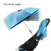 YOXIER Stroller Sunshade Uv Protection Baby Stroller Umbrella with Adjustable Clamp Uv Protection Sunshade Waterproof 360-degree Rotation Portable Children Buggy Sun-Proof Parasol Black view 4