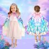 Princess Dress Up for Girls 4-6, 3 4 5 6 Year Old Girl Birthday Christmas Gifts, Rainbow Unicorn Toddler Toys for Ages 3-8, 9 PCS Mermaid Sequin Princess Cape Clothes for Little Girl Kids Party Favors view 3
